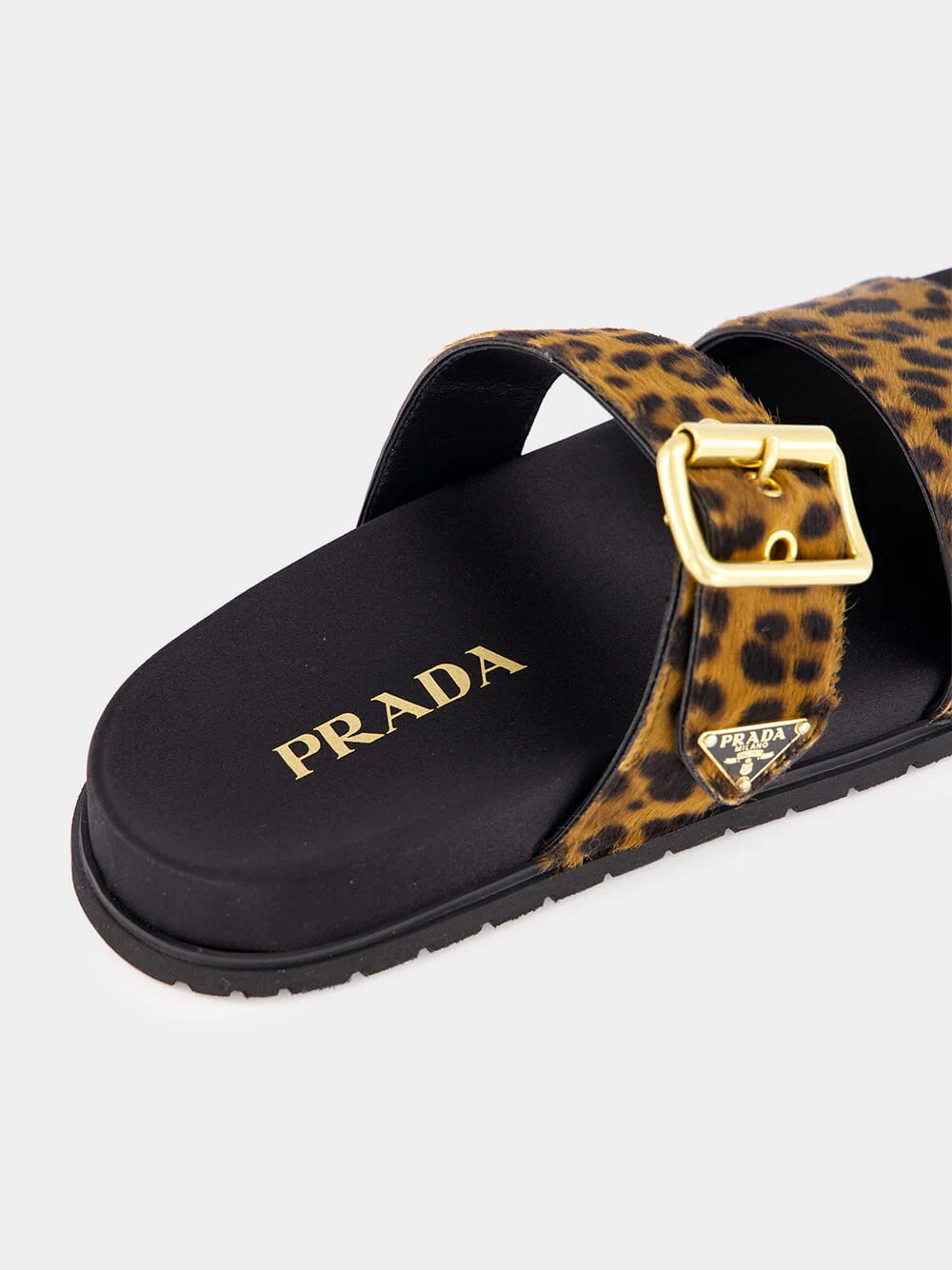 Honey Printed Leather Slides - Image 7