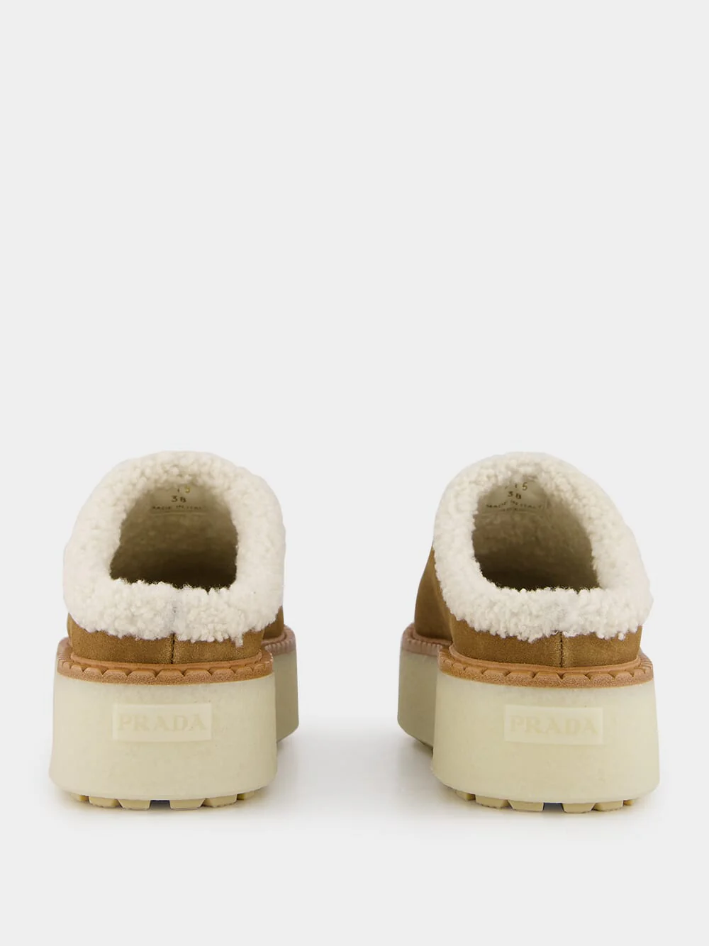 Triangle-Logo Shearling-Lined Slippers - Image 5