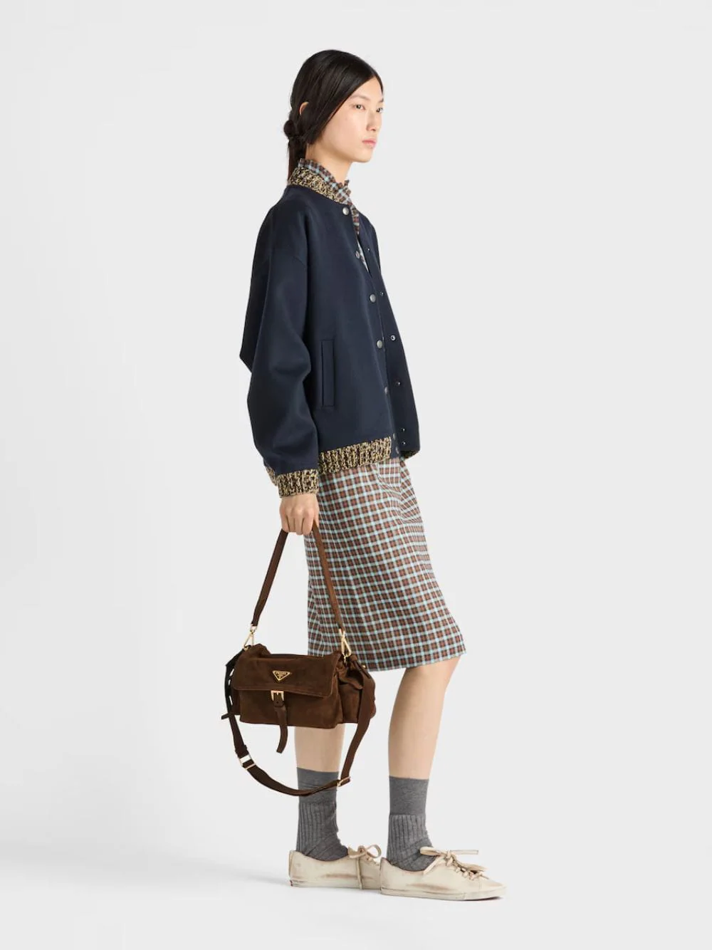 Cocoa Brown Explore Medium Suede Bag - Image 2