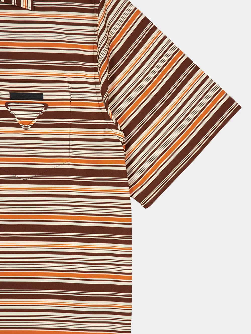 Sienna Brown Striped Cotton Bowling Shirt - Image 6