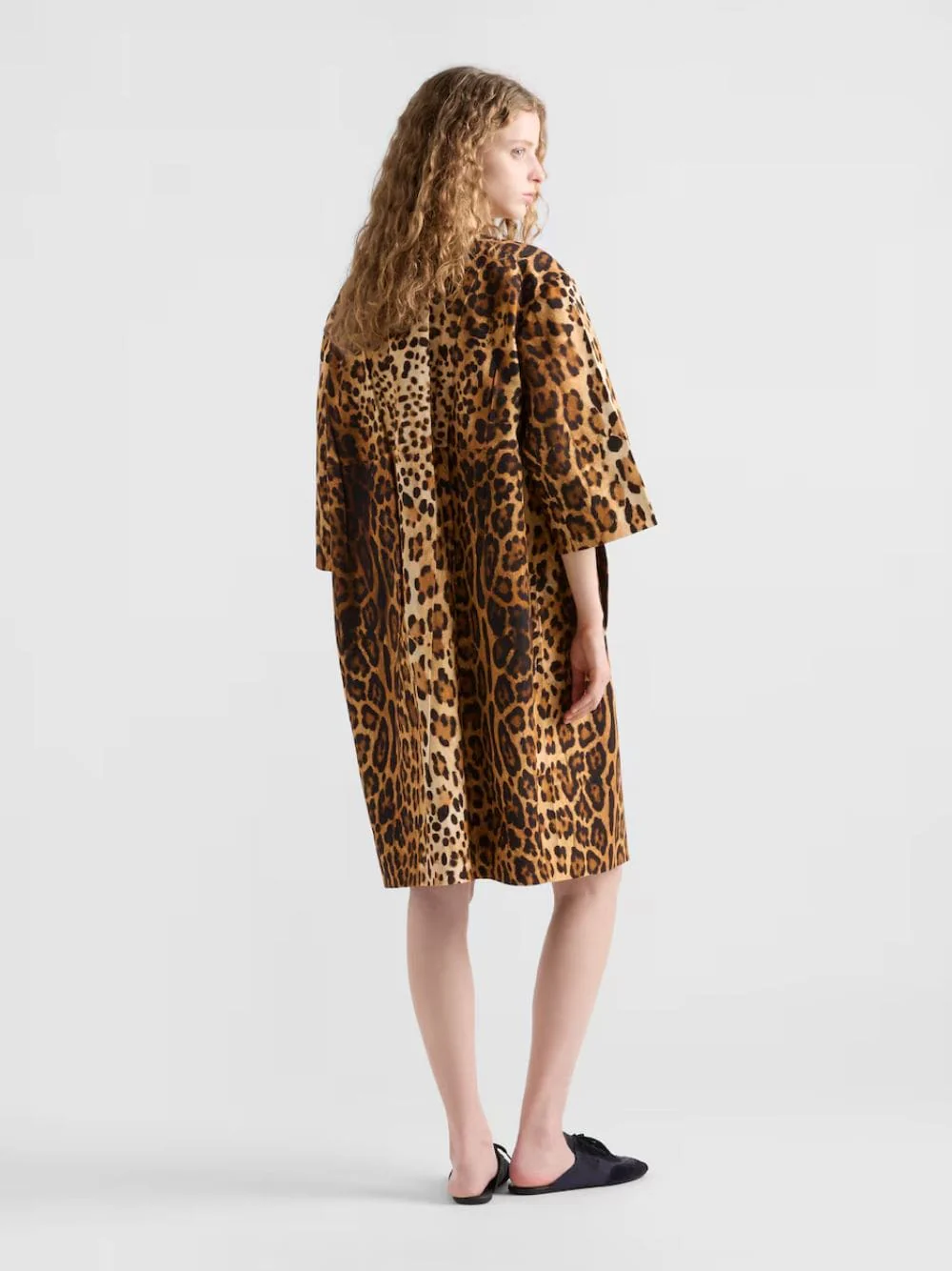 Single-Breasted Animal Print Drill Coat - Image 4