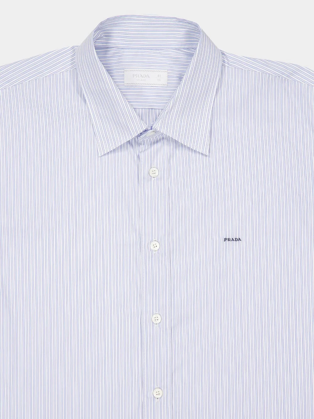 Sky Blue Cotton Shirt with Pearl Buttons - Image 5