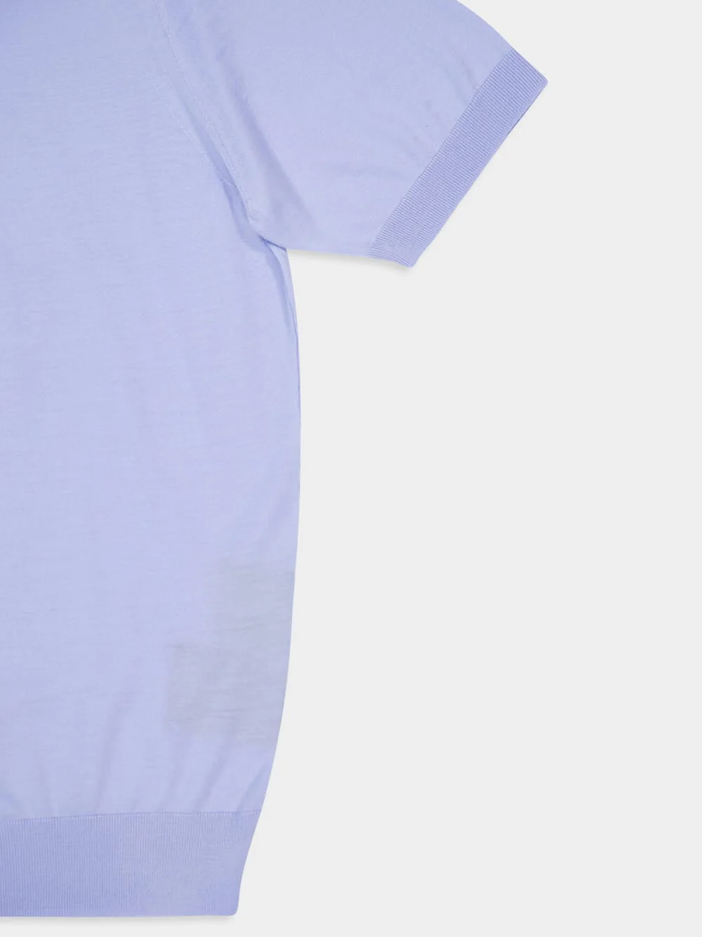 Sky Blue Superfine Wool Polo Shirt - Image 12