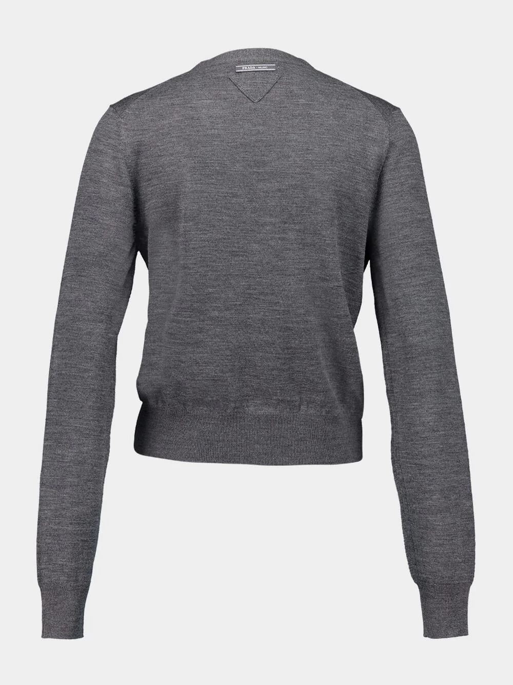 Slate Grey Wool Cardigan - Image 3