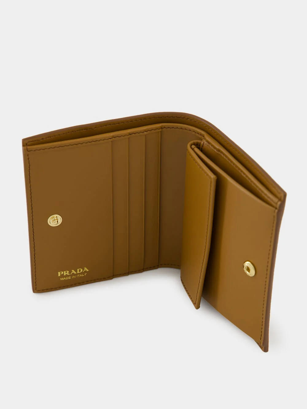 Small Caramel Brown Leather Wallet - Image 3