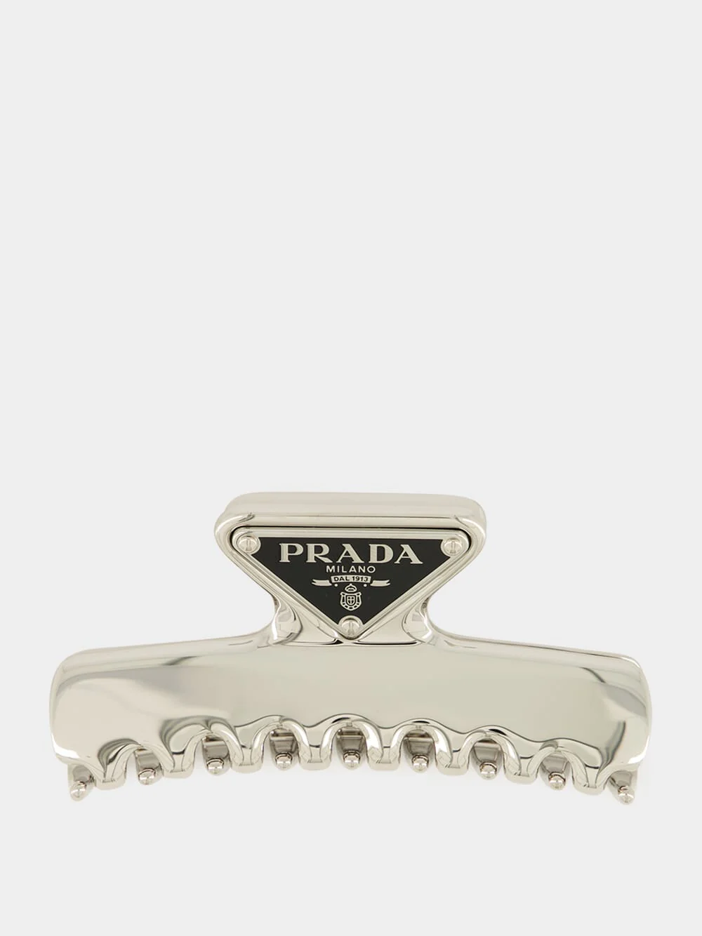 Steel Grey Triangle Logo Hair Clip
