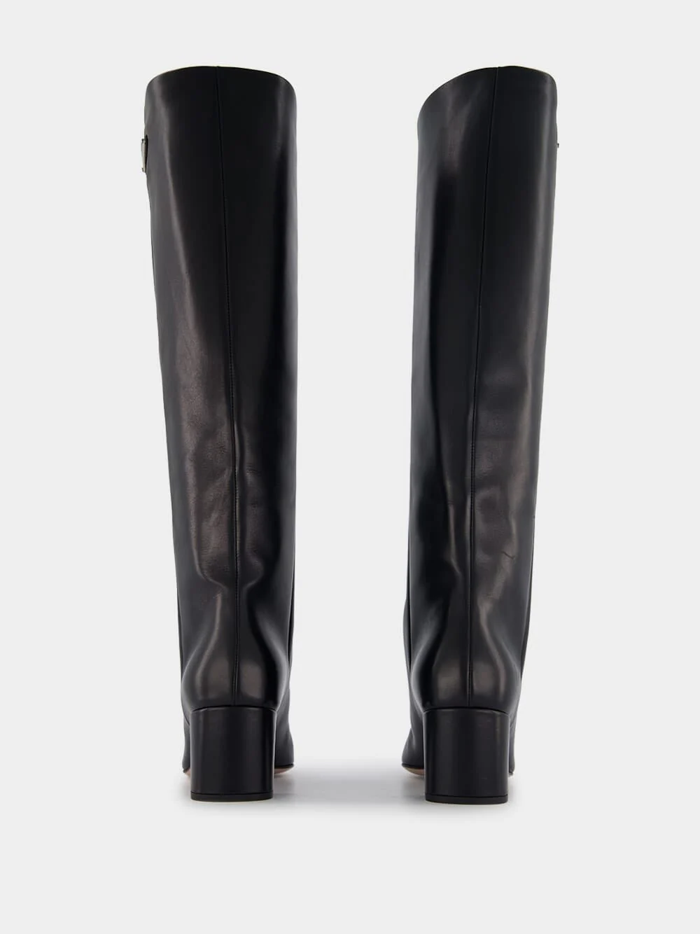 Straight Black Leather Boots - Image 4