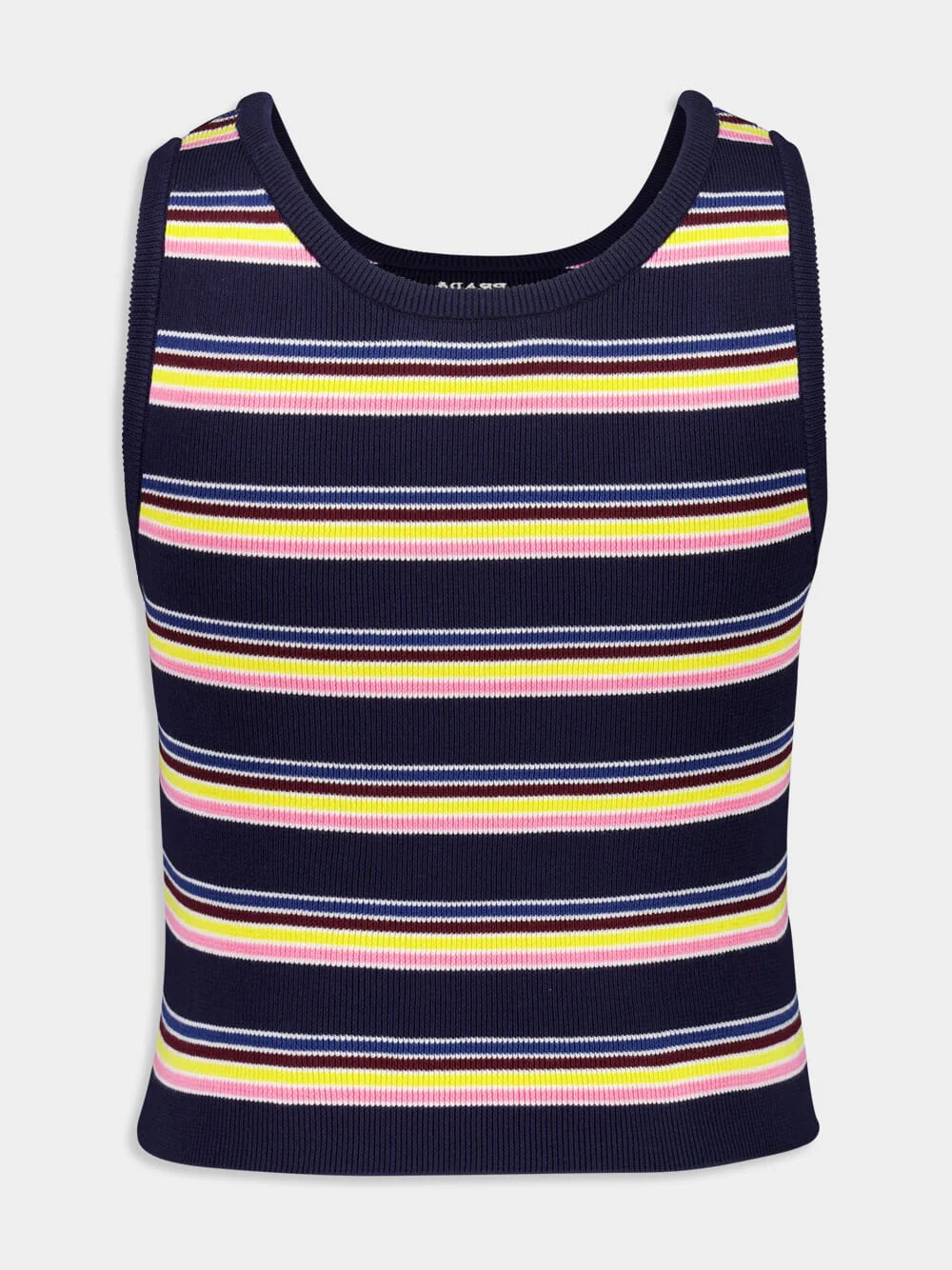 Striped Sleeveless Knit Tank Top - Image 2