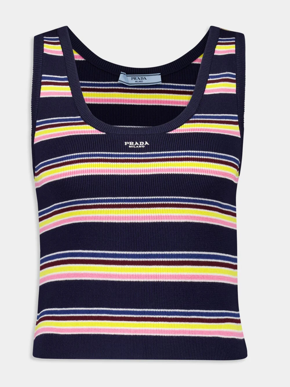 Striped Sleeveless Knit Tank Top - Image 5