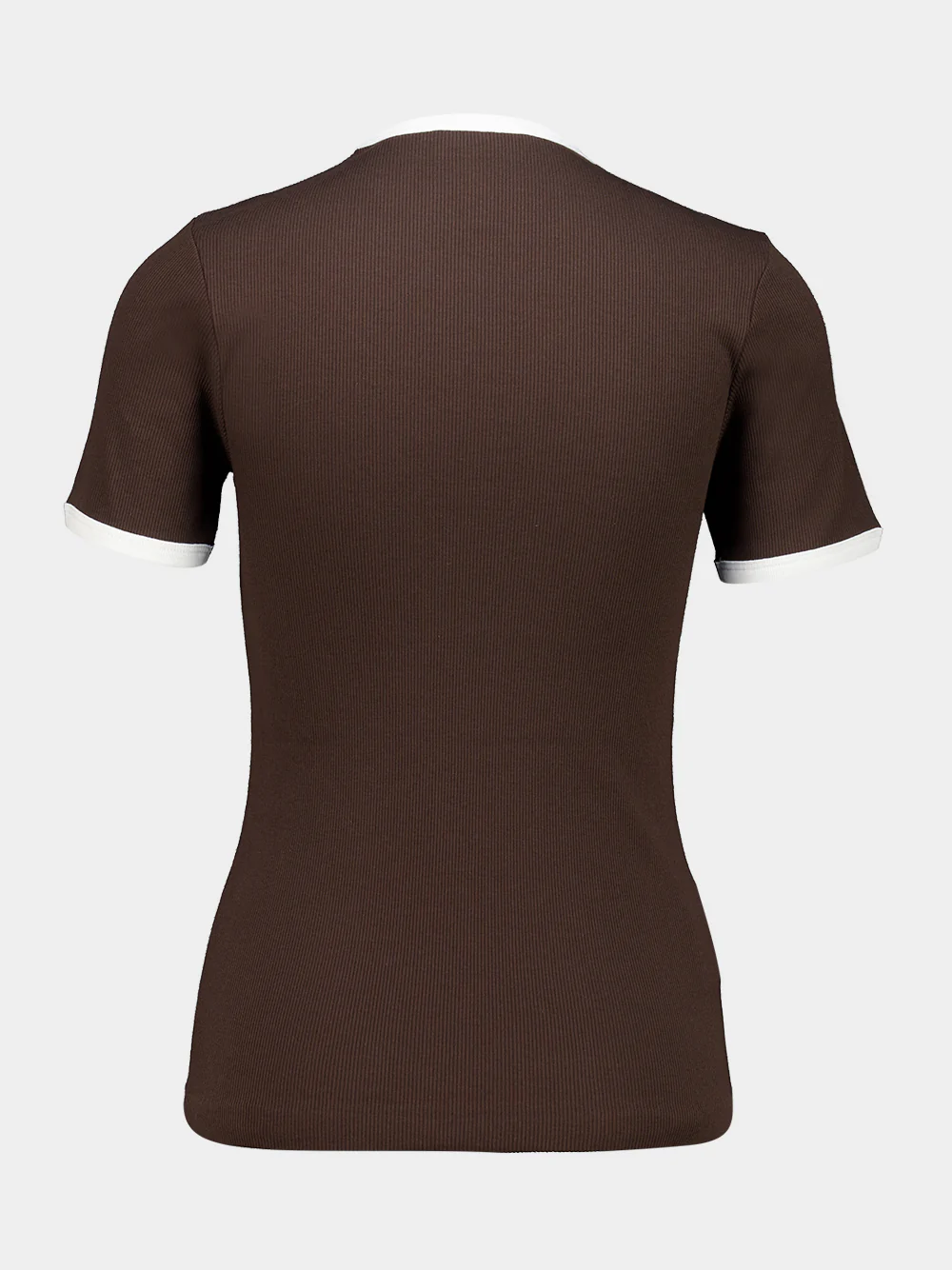 Ebony Brown Cotton Crew Neck T-Shirt - Image 2