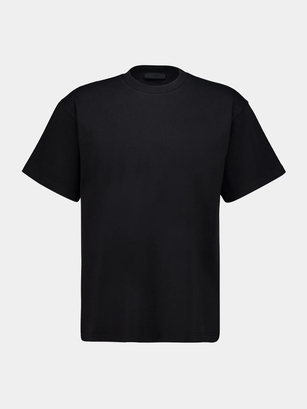 Black Cotton Crew Neck T-Shirt