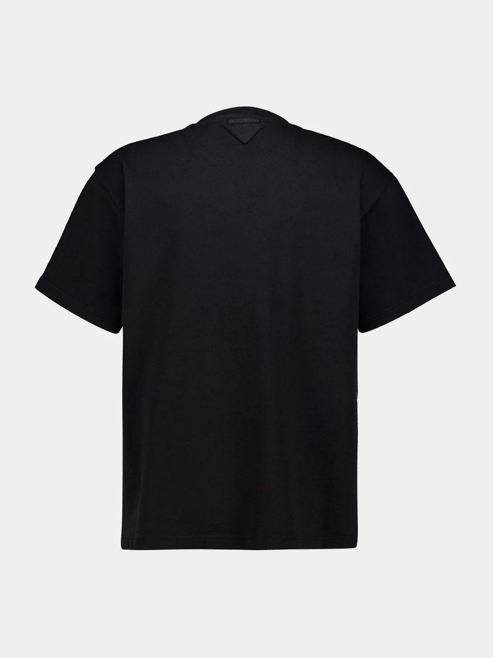 Black Cotton Crew Neck T-Shirt - Image 2