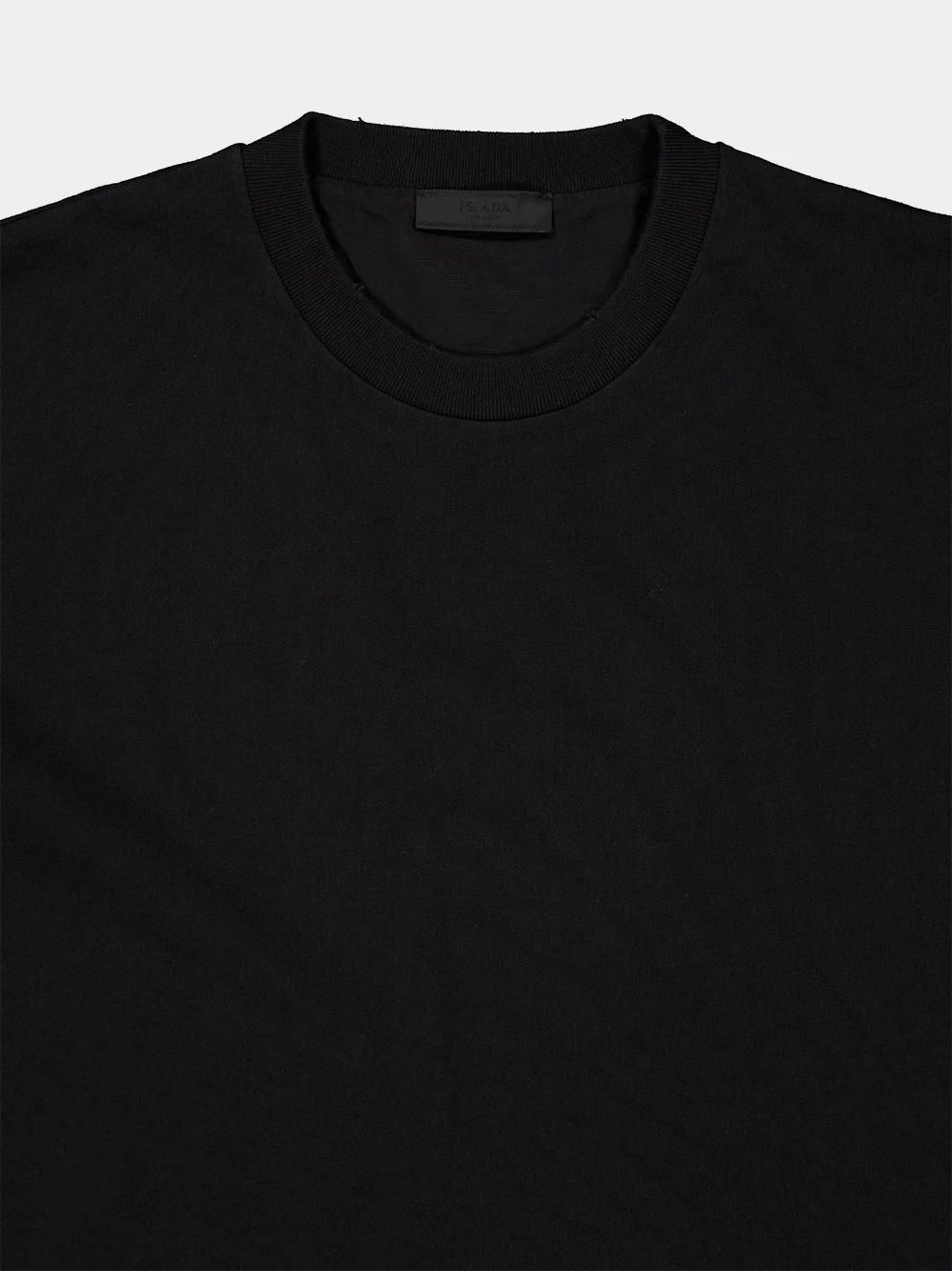 Black Cotton Crew Neck T-Shirt - Image 3