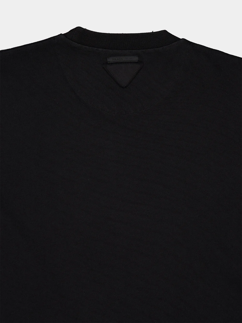 Black Cotton Crew Neck T-Shirt - Image 4