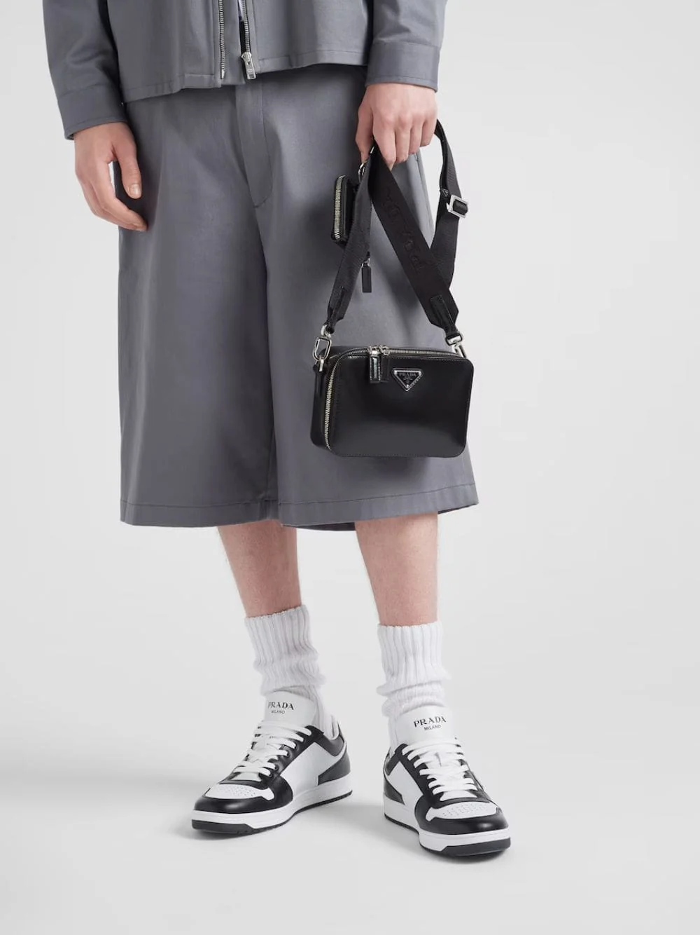 White and Black Downtown Sneakers - Image 2