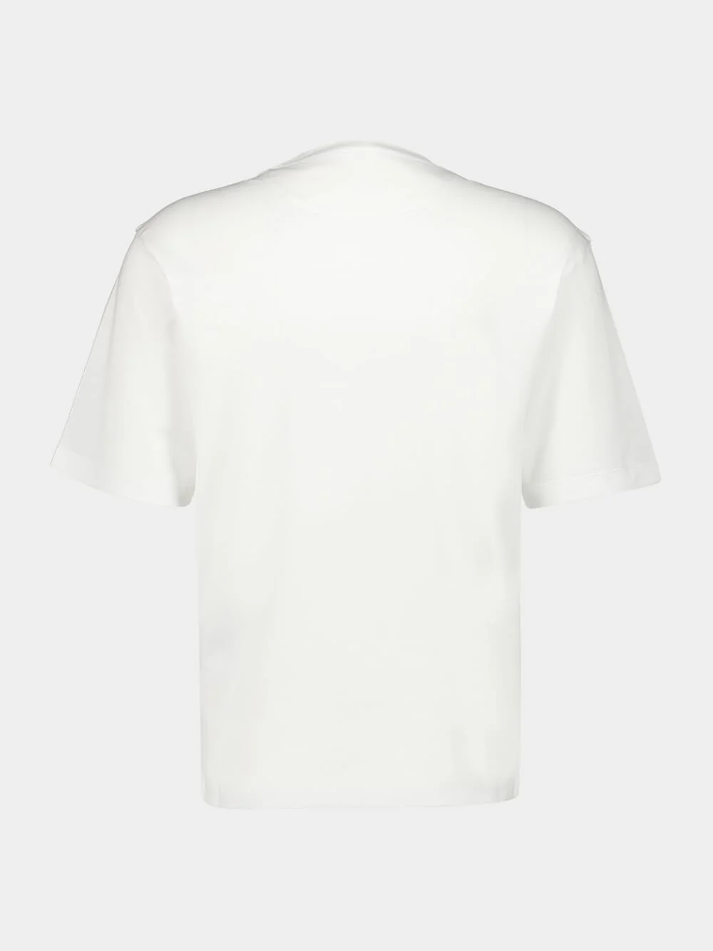 White Classic Fit Cotton T-Shirt - Image 2