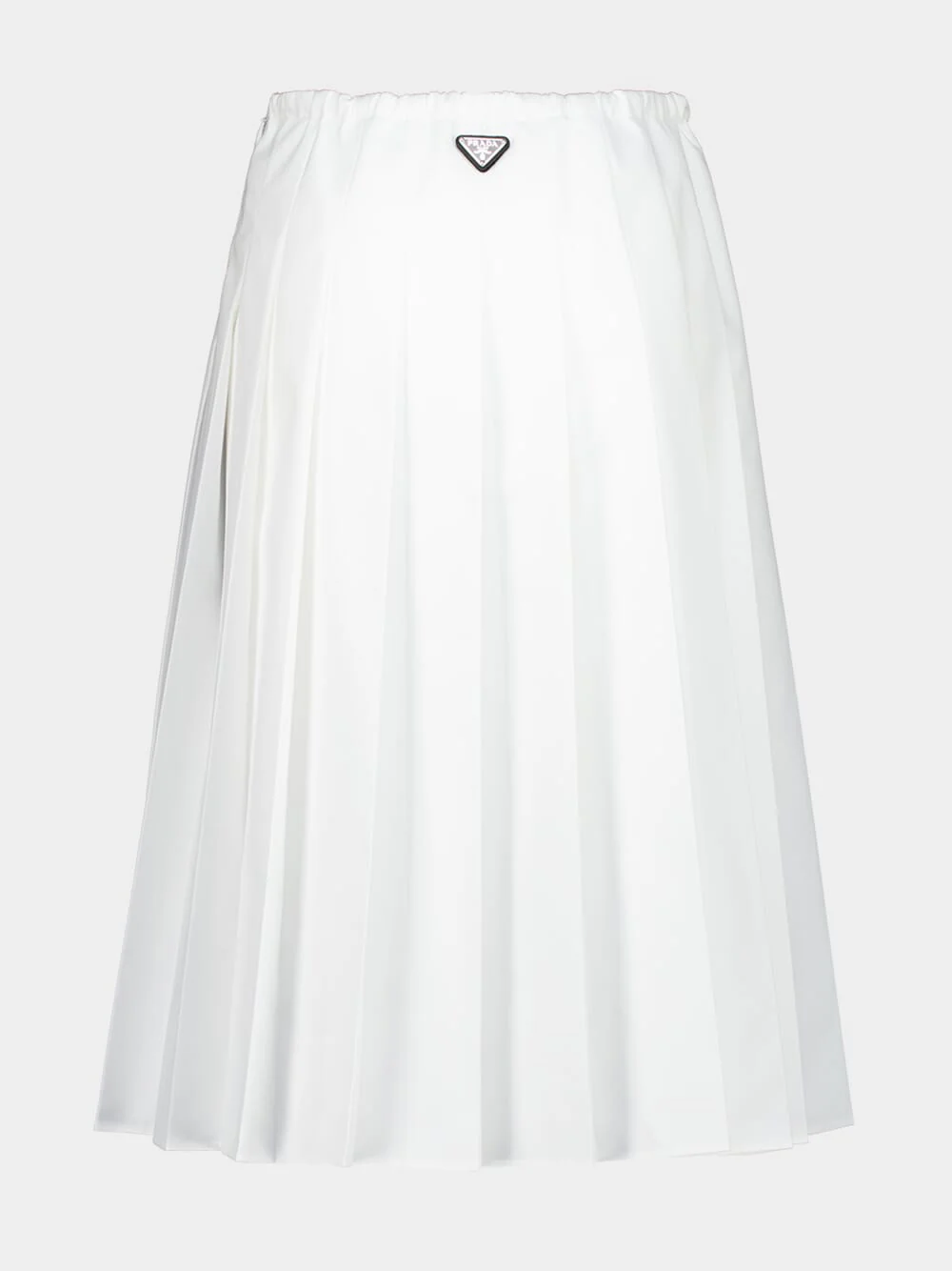 White Cotton Poplin Skirt - Image 2