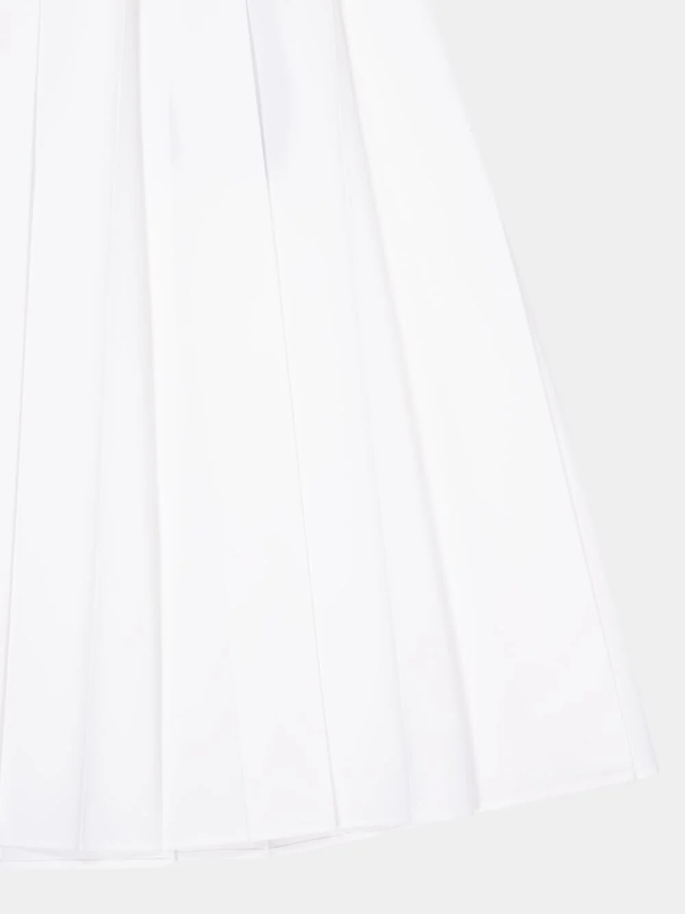 White Cotton Poplin Skirt - Image 4