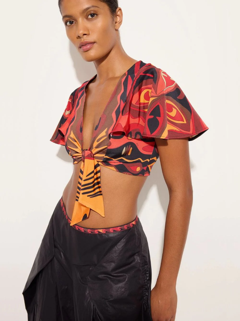 Angoli Knotted Satin Top - Image 2
