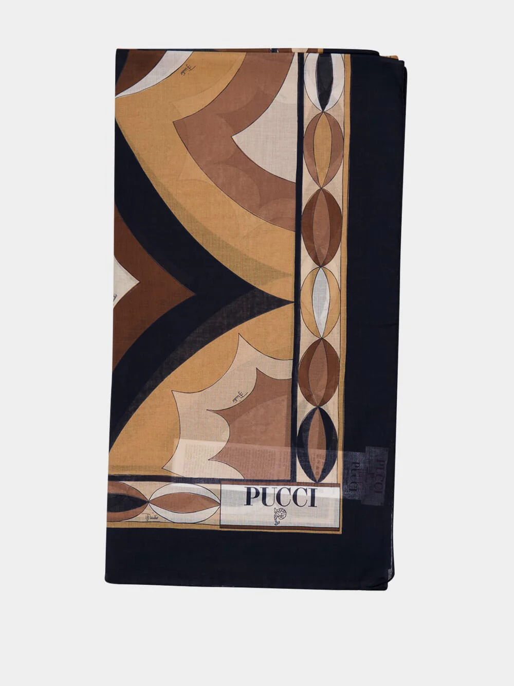 Black and Gold Printed Cotton Sarong