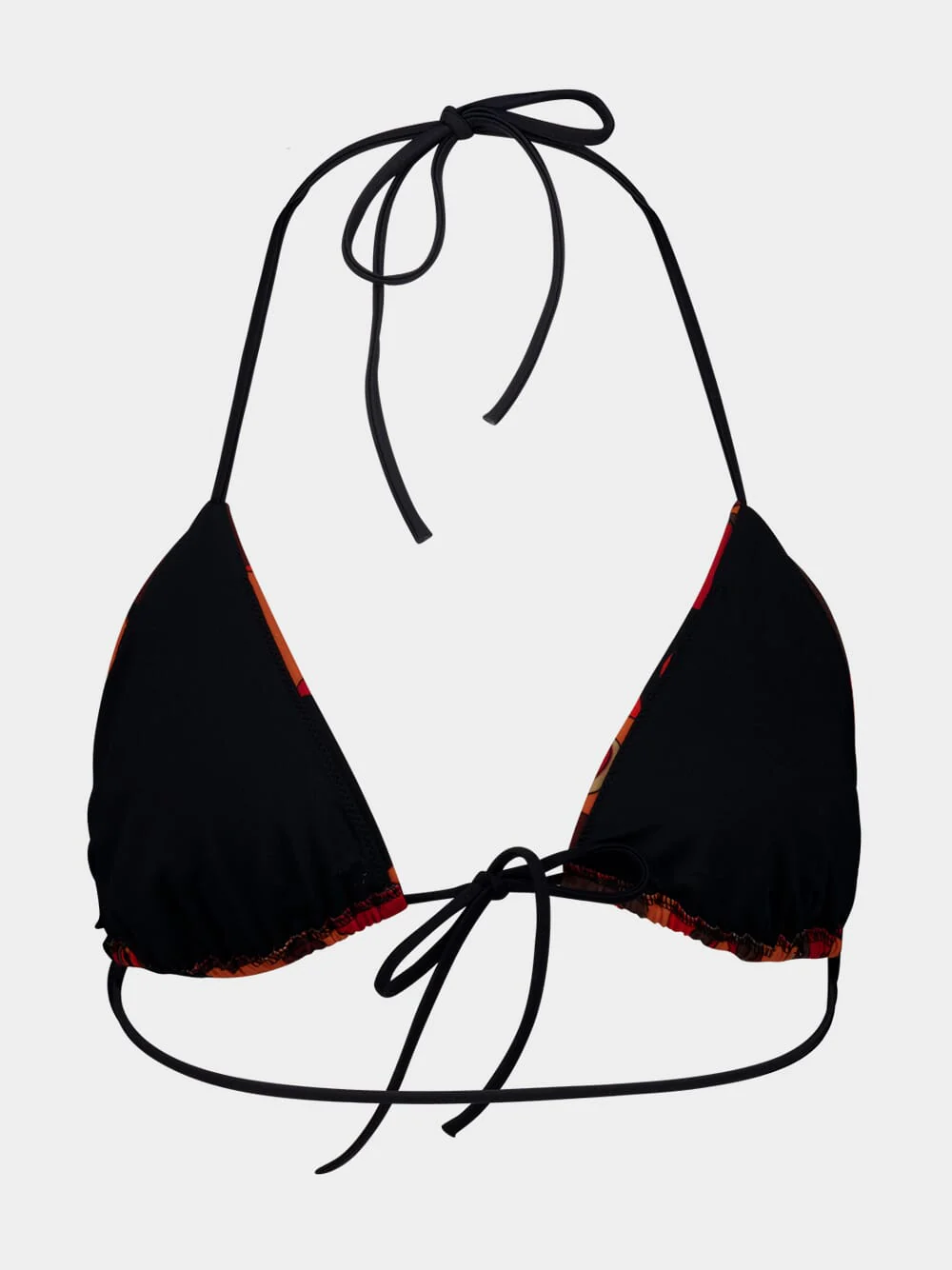 Black and Orange Occhi Bikini Top - Image 3