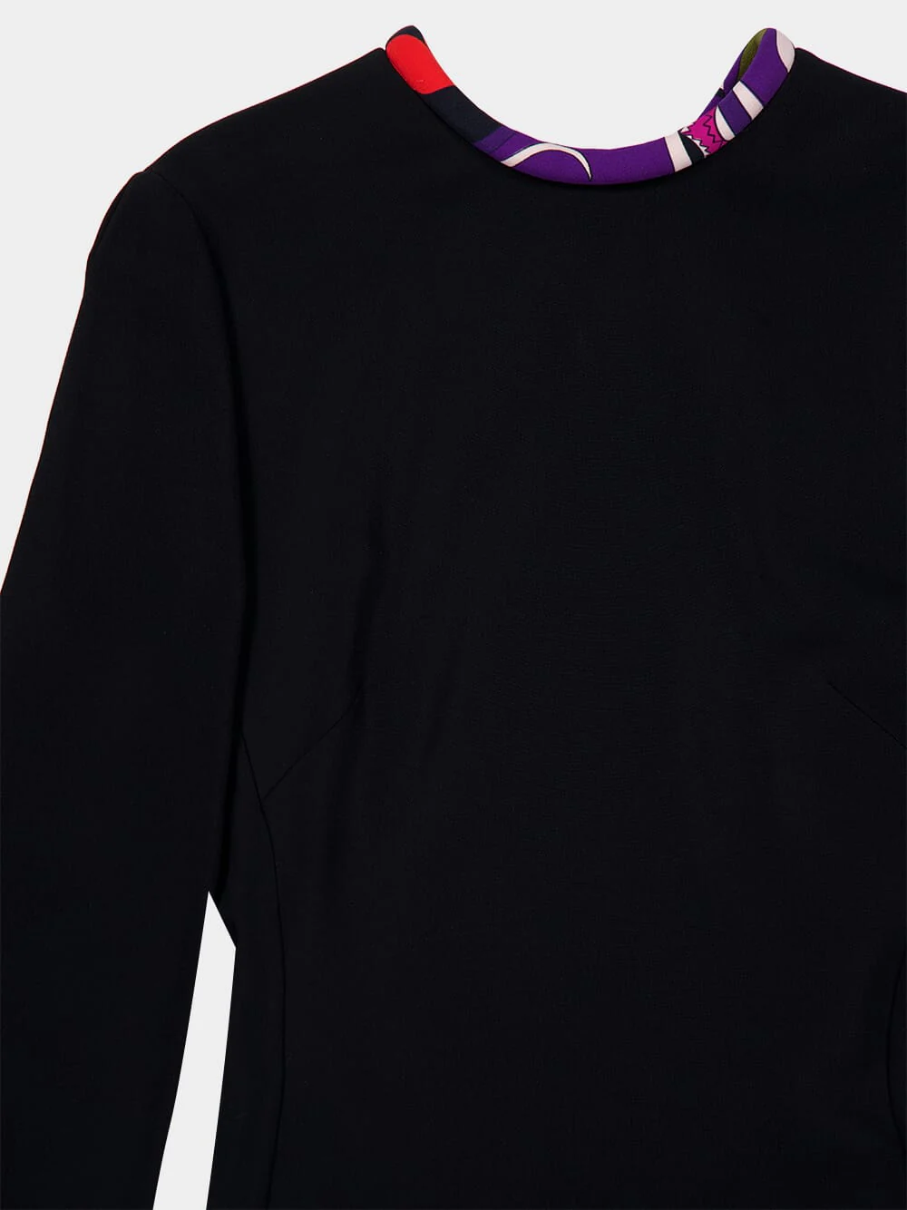 Black Maxi Dress with Printed Back Detail - Image 3