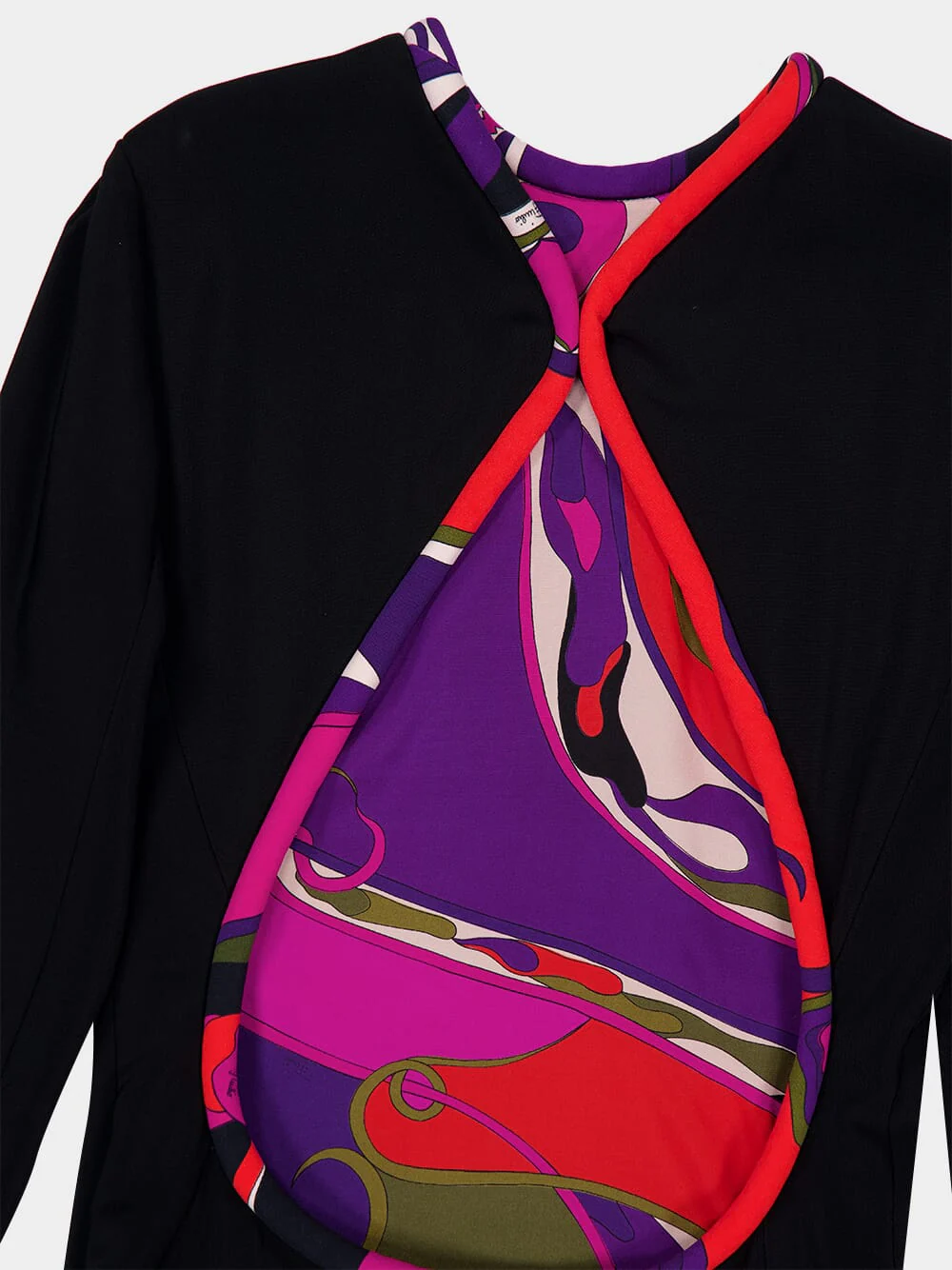 Black Maxi Dress with Printed Back Detail - Image 4