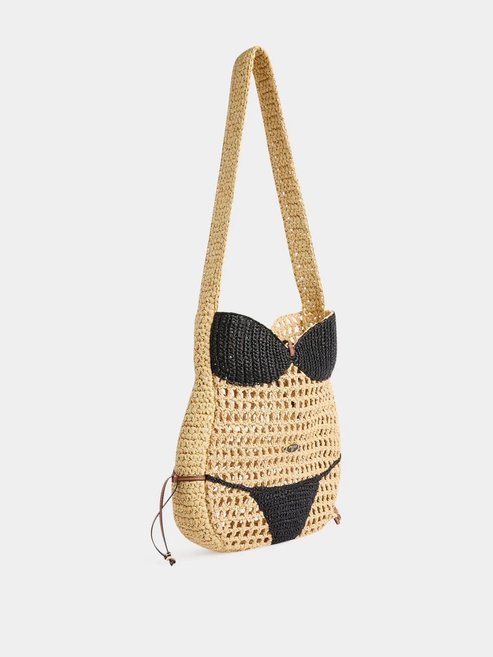 Black Puccinella Crochet Shoulder Bag - Image 3