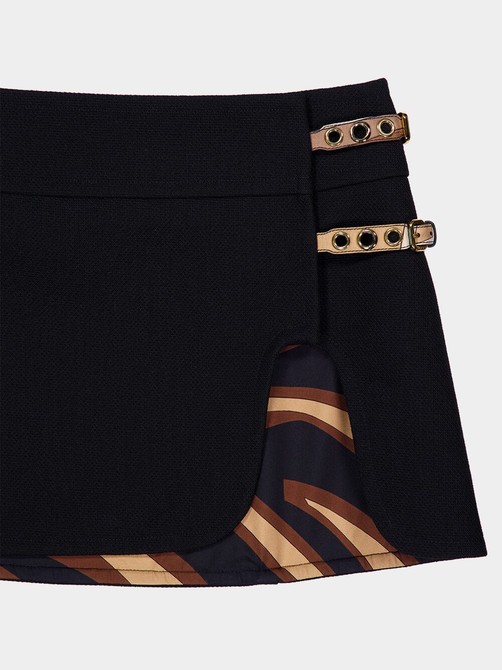 Black Wool Mini Skirt - Image 5