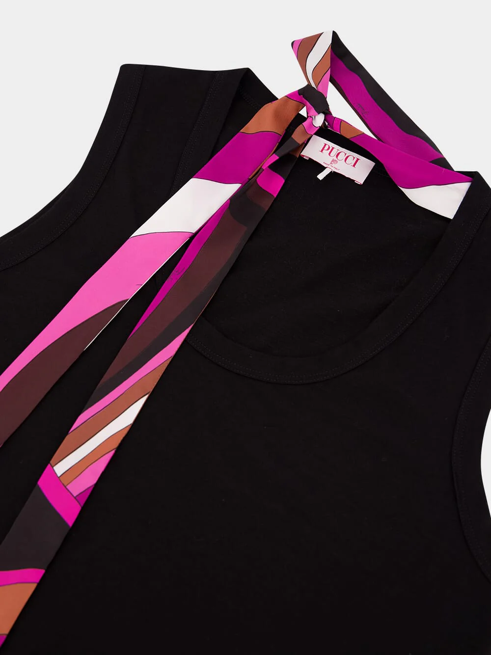 Black Bow-Embellished Cotton Top - Image 6