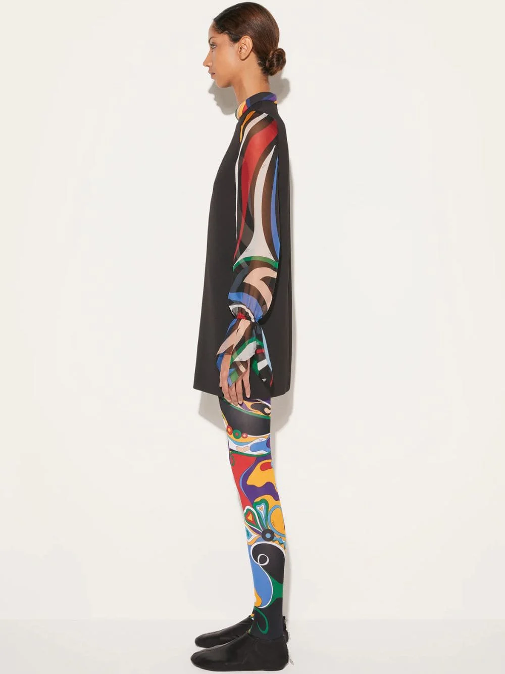 Black Marmo-Print Mini Dress - Image 5