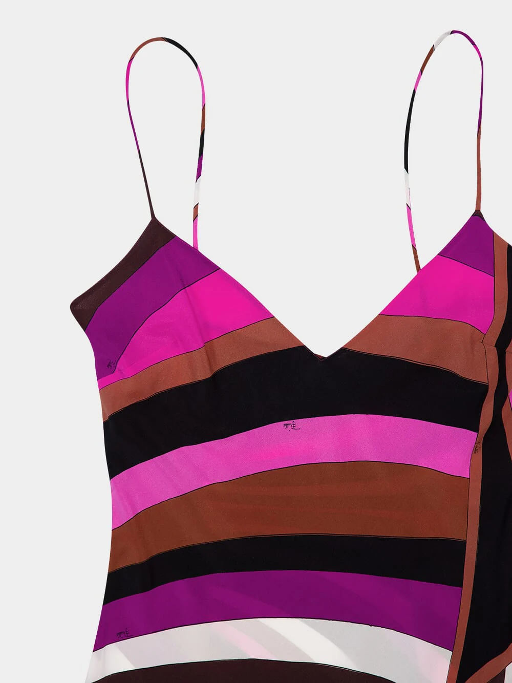 Fuchsia Pink Iride-Print Silk Dress - Image 6