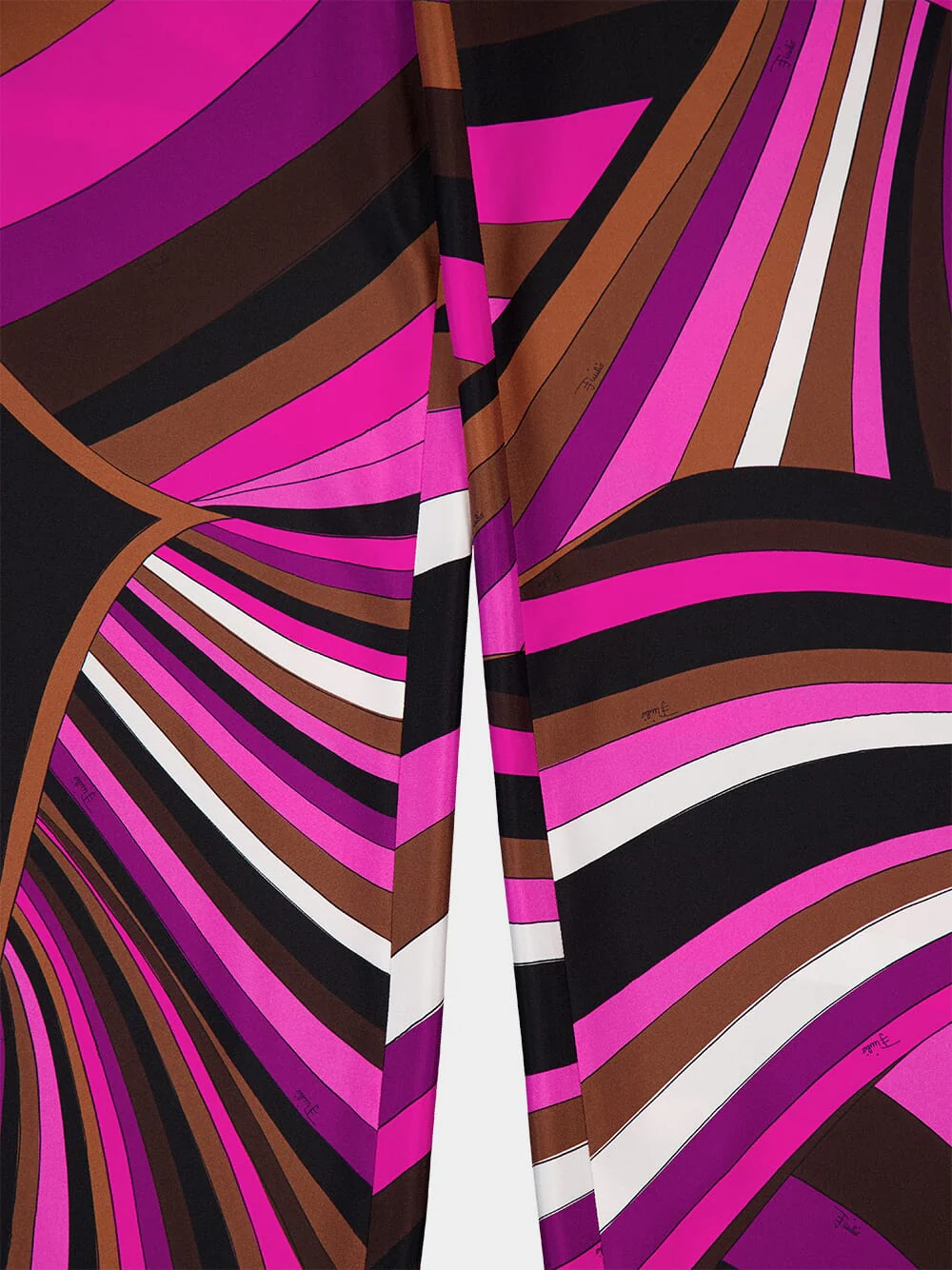 Fuchsia Pink Iride-Print Silk Wide-Leg Trousers - Image 6