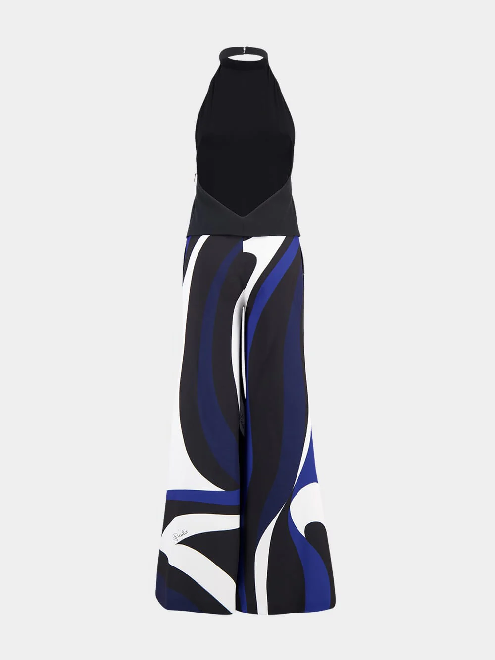 Halter-Neck Printed Jumpsuit - Image 2