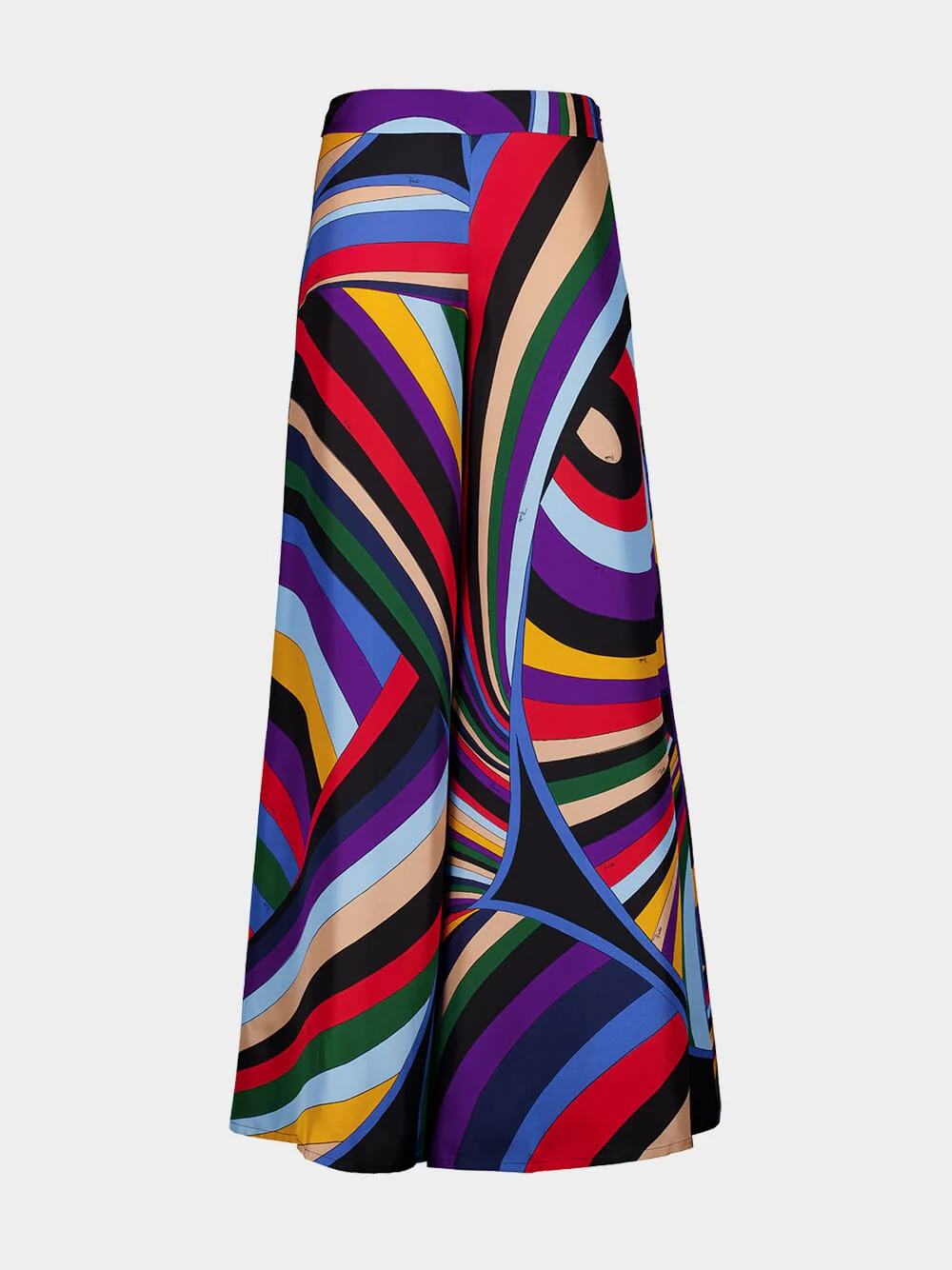 Iride-Print Silk Wide-Leg Trousers - Image 3