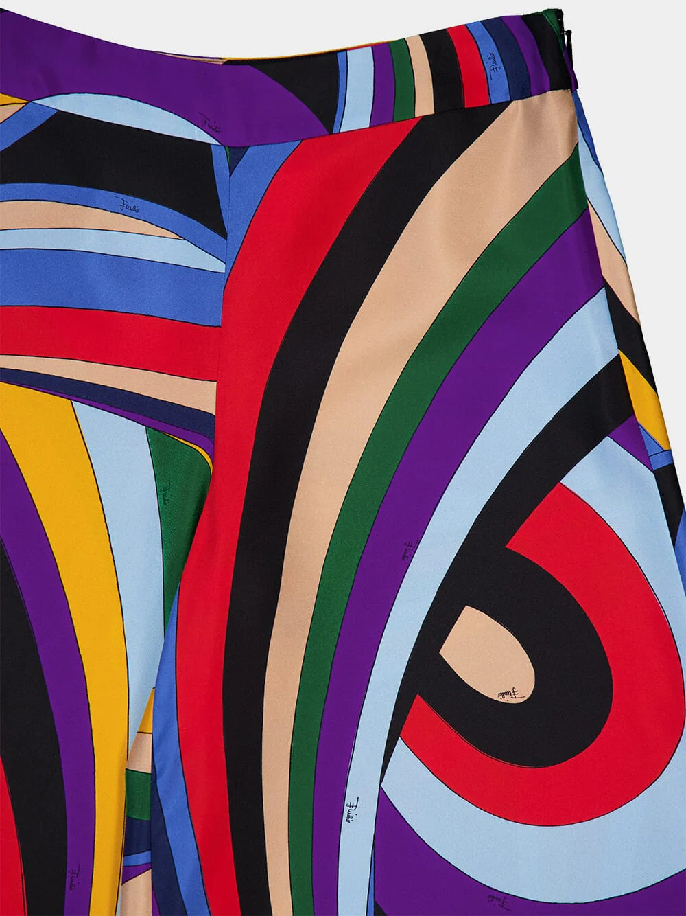 Iride-Print Silk Wide-Leg Trousers - Image 5