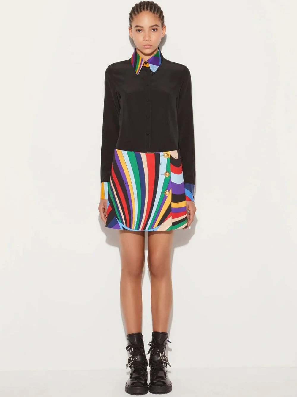 Iride-Print Mini Skirt - Image 2
