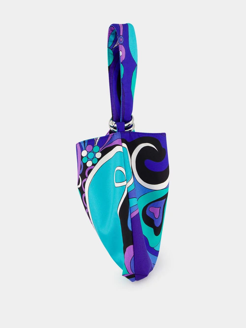 Turquoise and Blue Orchidee Emilio Silk Bag - Image 3