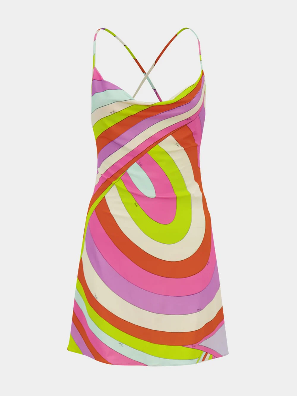 Iride Print Short Dress