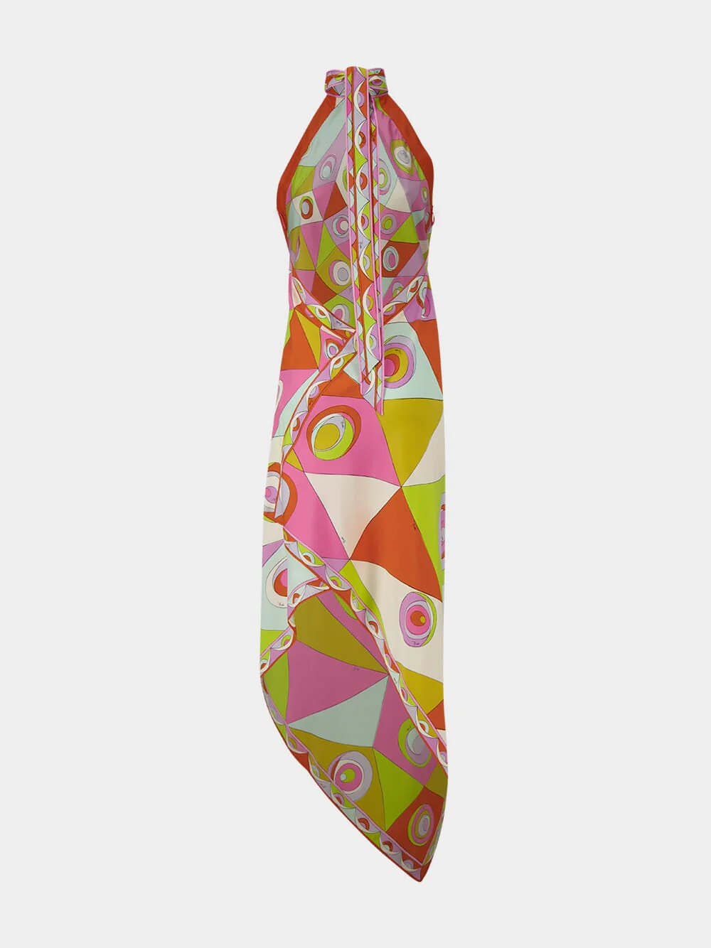 Occhi Print Silk Halter Dress - Image 4