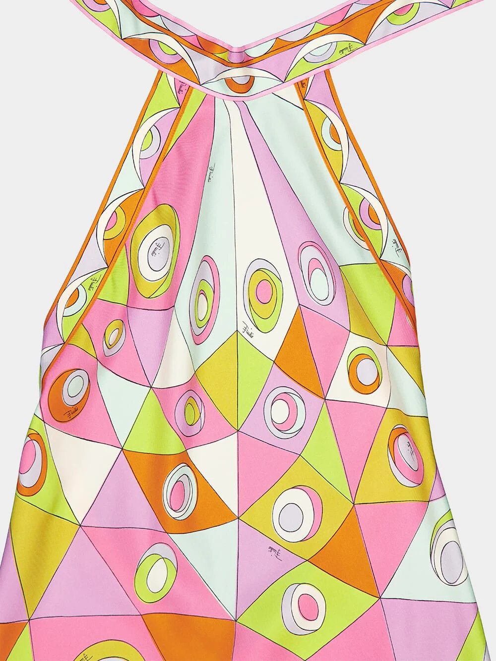 Occhi Print Silk Halter Dress - Image 5