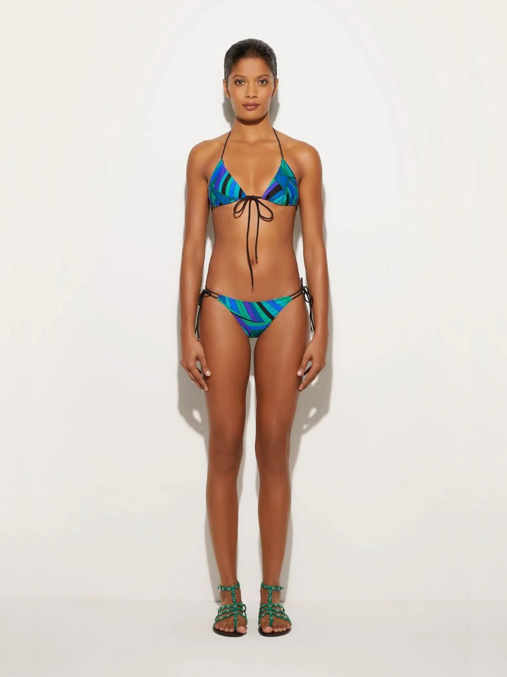 Emerald Iride Print Triangle Bikini Top - Image 2