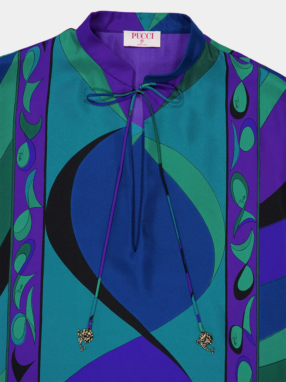 Emerald Pesci Print Loose Fit Kaftan - Image 5