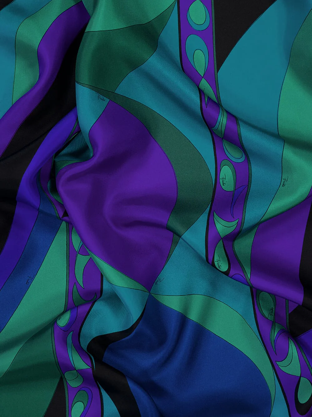 Emerald Pesci Print Loose Fit Kaftan - Image 6
