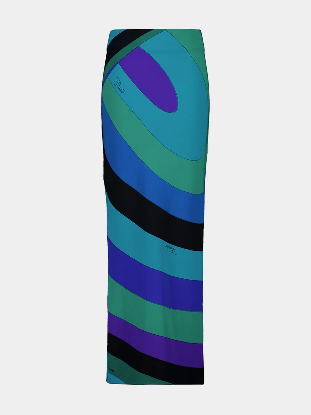 Emerald Printed Viscose Maxi Skirt