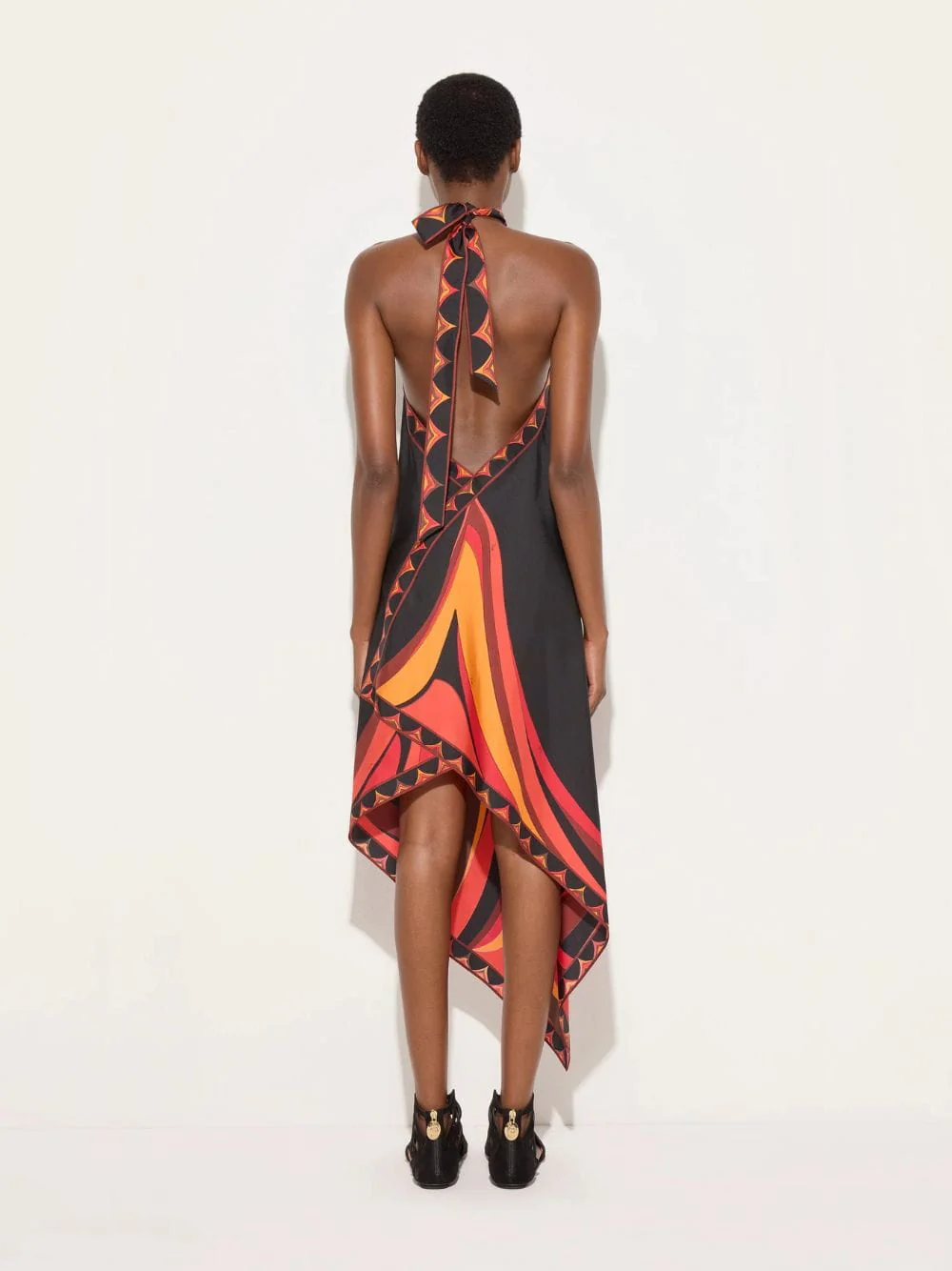 Fari Print Silk Halter Dress - Image 3