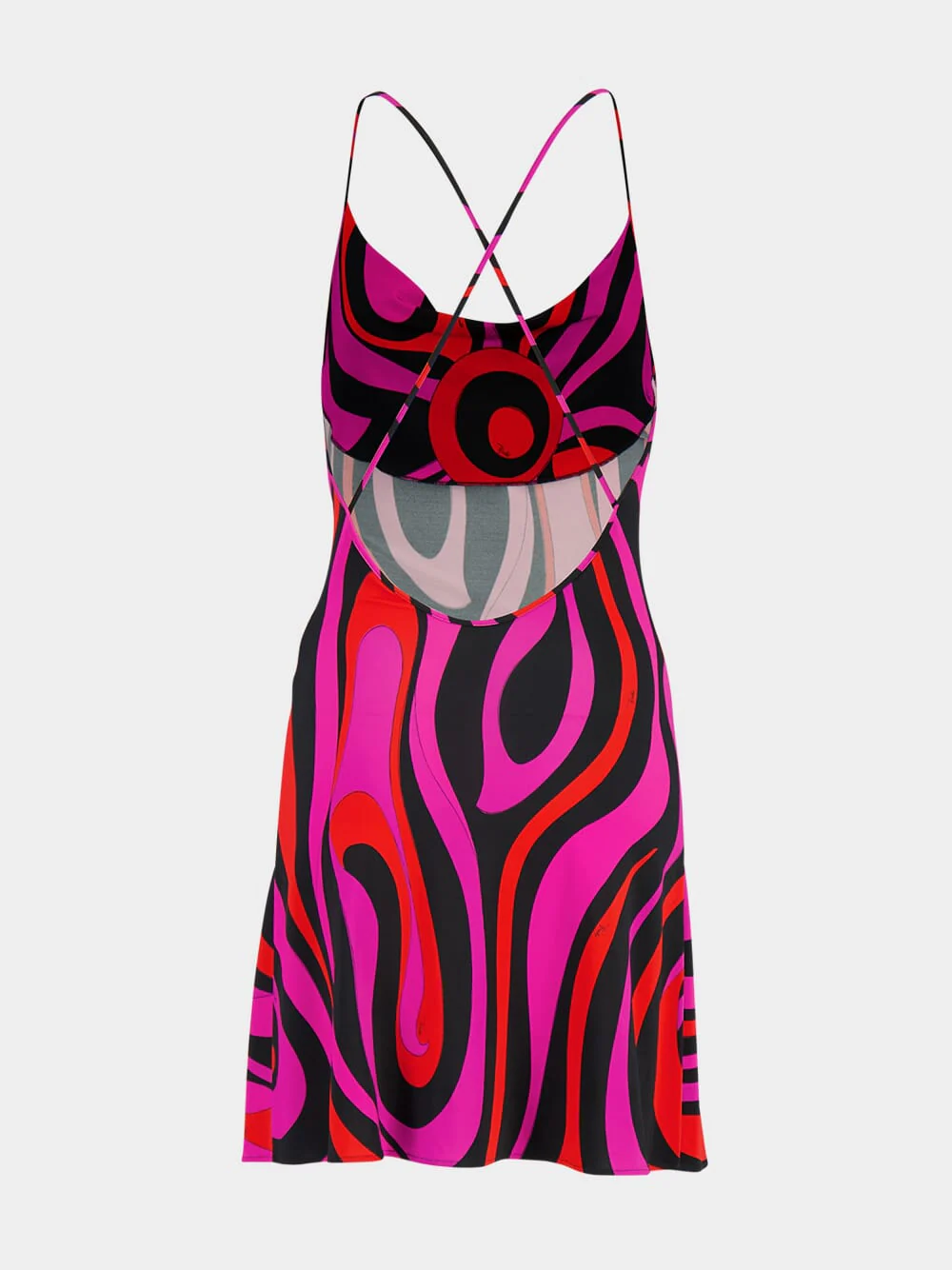 Fuchsia and Black Marmo Print Mini Dress - Image 4