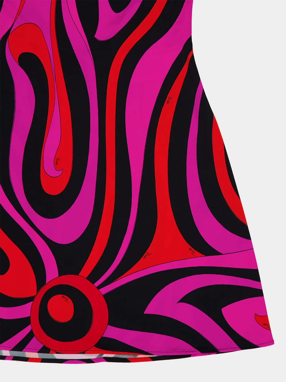 Fuchsia and Black Marmo Print Mini Dress - Image 6