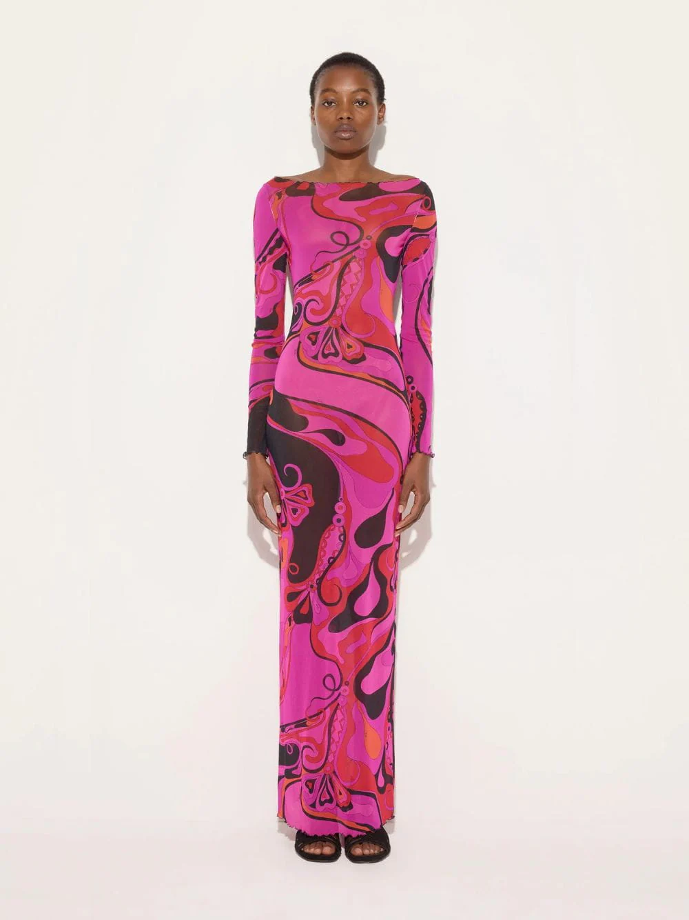 Fuchsia and Black Orchidee Tulle Dress - Image 3