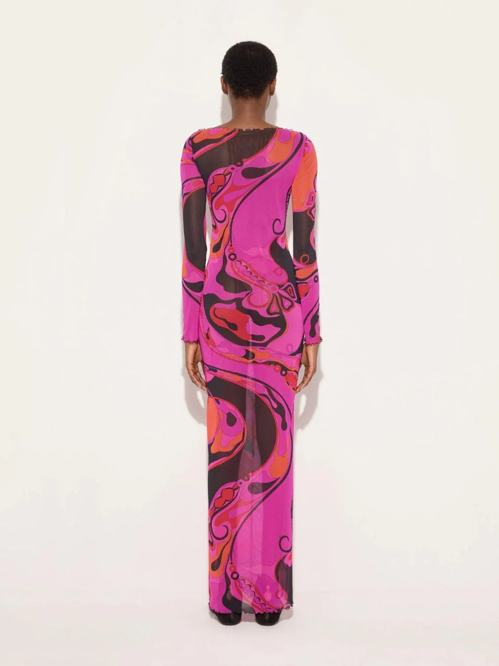 Fuchsia and Black Orchidee Tulle Dress - Image 5